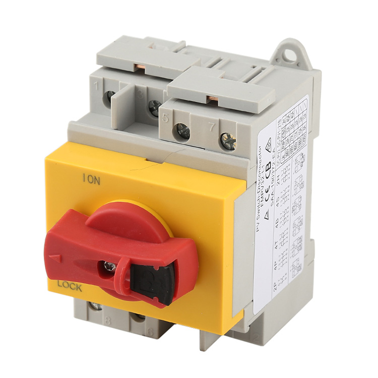 Din Rail Dipasang Isolator DC Disconnect Ngalih Kanggo Solar Pv